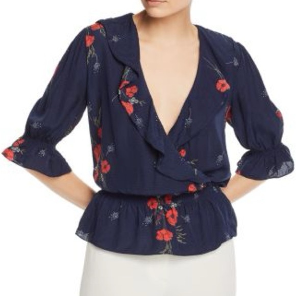 Joie Ottoline Floral-Print Embroidered Top Sz S - Picture 15 of 16